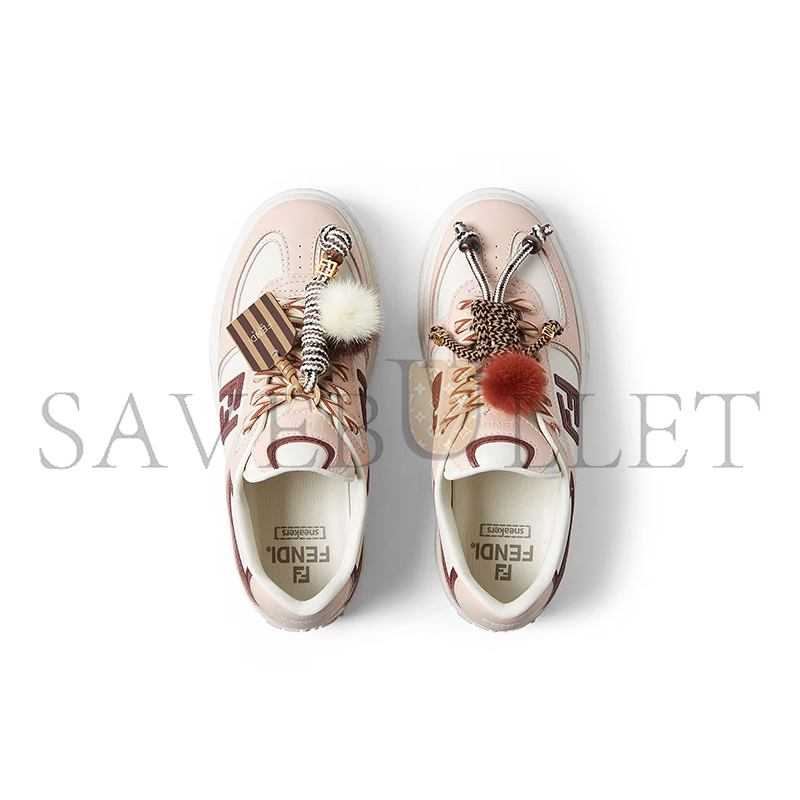 F**di match low top platform shoes in pink leather 8e8721ay9nf1tpw